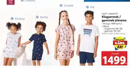 Lidl Kisgyermek / gyermek pizsama ajánlat