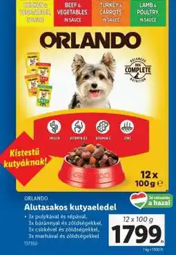 Lidl ORLANDO Alutasakos kutyaeledel ajánlat