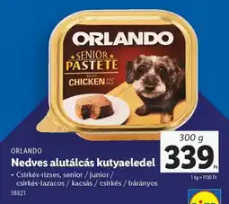 Lidl ORLANDO Nedves alutálcás kutyaeledel ajánlat