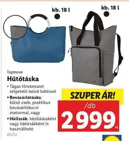 Lidl TOPMOVE Hűtőtáska ajánlat
