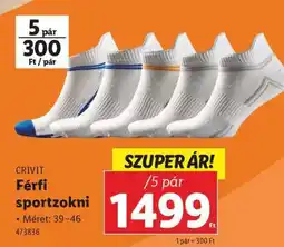Lidl CRIVIT Férfi sportzokni ajánlat