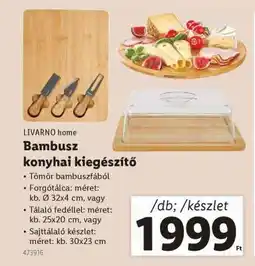 Lidl LIVARNO home Bambusz konyhai kiegészítő ajánlat