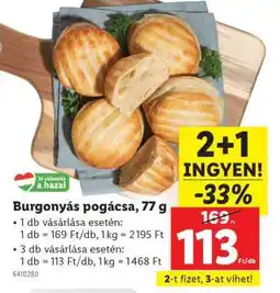 Lidl Burgonyás pogácsa, 77 g ajánlat