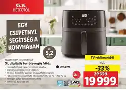 Lidl XL digitális forrólevegős fritőz ajánlat
