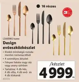Lidl LIVARNO home Design evőeszközkészlet ajánlat