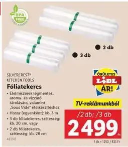 Lidl SILVERCREST Kitchen Tools Fóliatekercs ajánlat