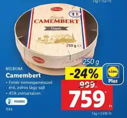 Lidl MILBONA Camembert ajánlat
