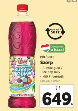 Lidl PÖLÖSKEI﻿﻿ Szörp ajánlat