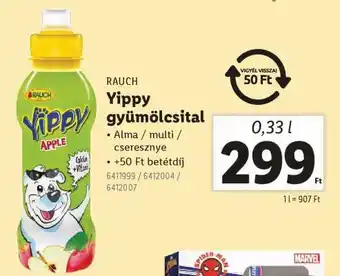 Lidl Rauch Yippy gyümölcsital ajánlat
