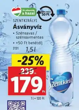 Lidl SZENTKIRÁLYI Ásványvíz ajánlat