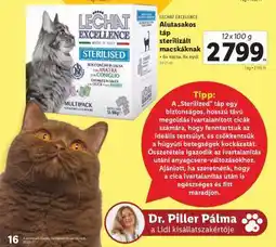 Lidl LECHAT EXCELLENCE Alutasakos táp sterilizált macskáknak ajánlat