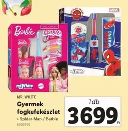 Lidl MR. WHITE Gyermek fogkefekészlet ajánlat