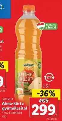 Lidl Solevita Alma-körte gyümölcsital ajánlat