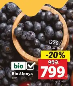 Lidl Bio áfonya ajánlat