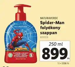 Lidl NATURAVERDE Spider-Man folyékony szappan ajánlat