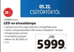 Lidl LIVARNO HOME LED-es olvasólámpa ajánlat