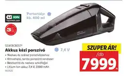 Lidl SILVERCREST Akkus kézi porszívó ajánlat