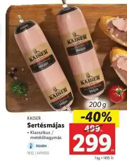 Lidl KAISER Sertésmájas ajánlat