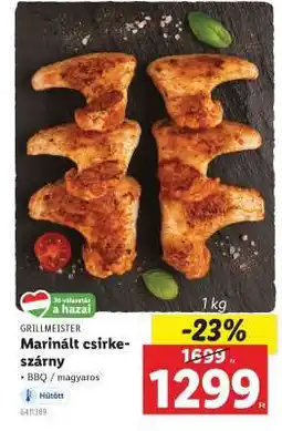 Lidl Grillmeister Marinált csirkeszárny ajánlat
