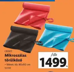 Lidl CRIVIT Mikroszálas törülköző ajánlat