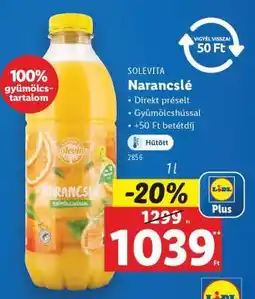 Lidl SOLEVITA Narancslé ajánlat