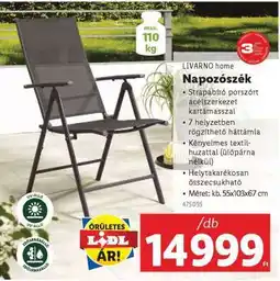 Lidl LIVARNO home Napozószék ajánlat