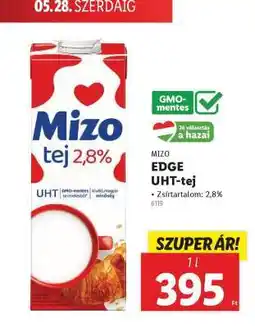 Lidl MIZO EDGE UHT-tej ajánlat