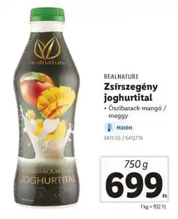 Lidl REALNATURE Zsírszegény joghurtital ajánlat