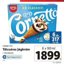 Lidl CORNETTO Tölcséres jégkrém ajánlat
