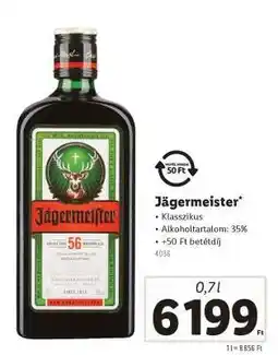 Lidl Jägermeister ajánlat