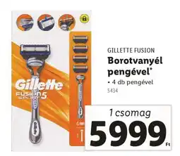 Lidl GILLETTE FUSION Borotvanyél pengével ajánlat