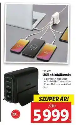 Lidl TRONIC USB töltőállomás ajánlat