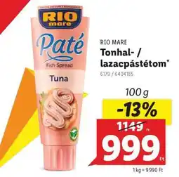 Lidl RIO MARE Tonhal- / lazacpástétom ajánlat