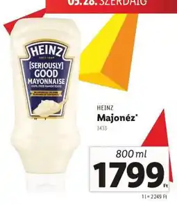 Lidl HEINZ Majonéz ajánlat