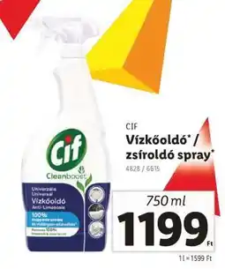 Lidl CIF Vízkőoldó / zsíroldó spray ajánlat