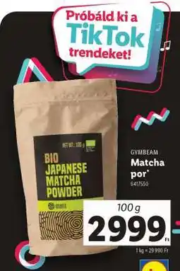 Lidl GYMBEAM Matcha por ajánlat