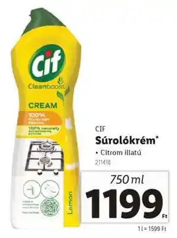 Lidl CIF Súrolókrém ajánlat