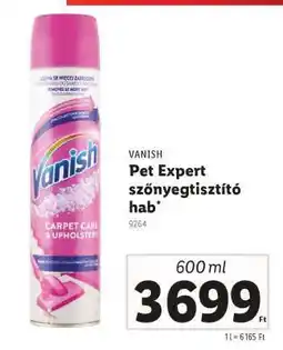 Lidl Vanish Pet Expert szőnyegtisztító hab ajánlat