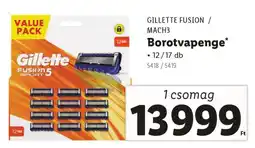 Lidl GILLETTE FUSION / MACH3 Borotvapenje ajánlat