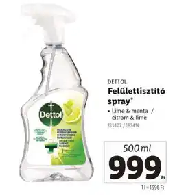 Lidl Dettol felülettisztító spray ajánlat