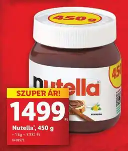 Lidl Nutella, 450 g ajánlat