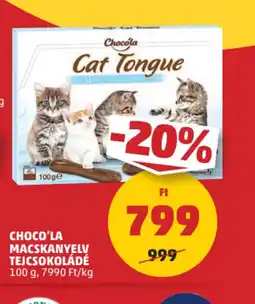 PENNY Choco'la Macskanyelv Tejcsokoládé ajánlat