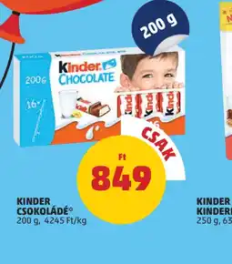 PENNY Kinder Csokoládé ajánlat