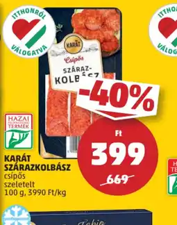 PENNY Karát Szárazkolbász ajánlat