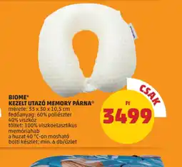 PENNY Biome Kezelt Utaz Memory Párna ajánlat
