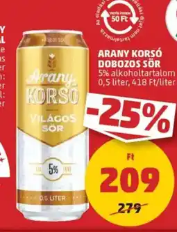 PENNY Arany korsó dobozos sör ajánlat