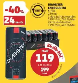 PENNY Dragster energiaital ajánlat
