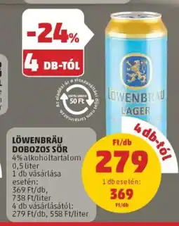 PENNY Löwenbräu dobozos sör ajánlat
