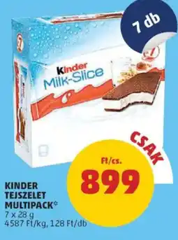 PENNY Kinder tejszelet multipack ajánlat