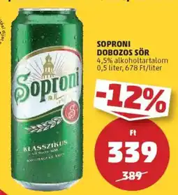 PENNY Soproni dobozos sör ajánlat